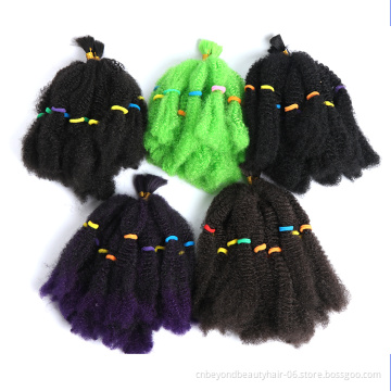 Black Brown Marley Braids Hair Extensions Bulk Crochet Afro Kinky Synthetic Braiding Hair Crochet Braids Hair For Women